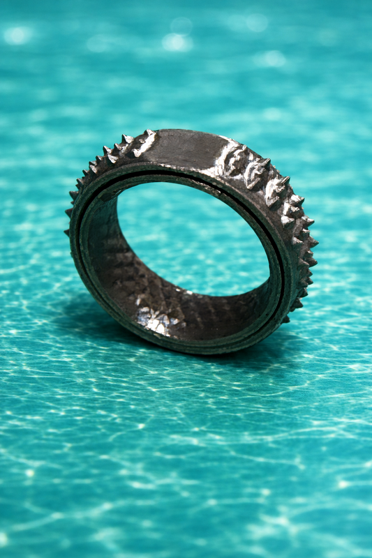 Fidget Ring mit Stacheln – Drehbarer Skill Ring aus 3D-Druck, taktiler Ring, sensorischer Schmuck