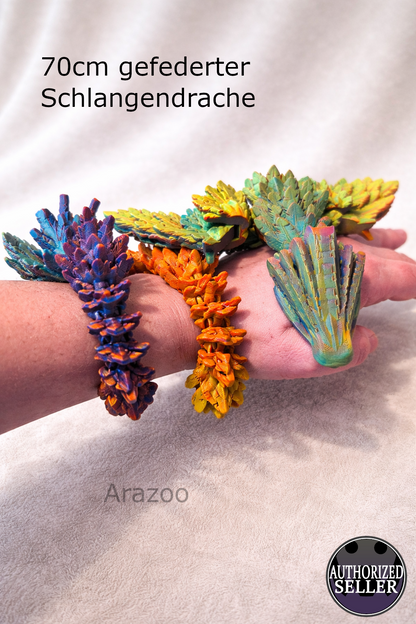 3D-Druck Gelenkiger Kristalldrache – Multicolor PLA Fantasy Figur – Schimmernde Drachenfigur | Kleine & Mittlere Version mit Ei | Fidget