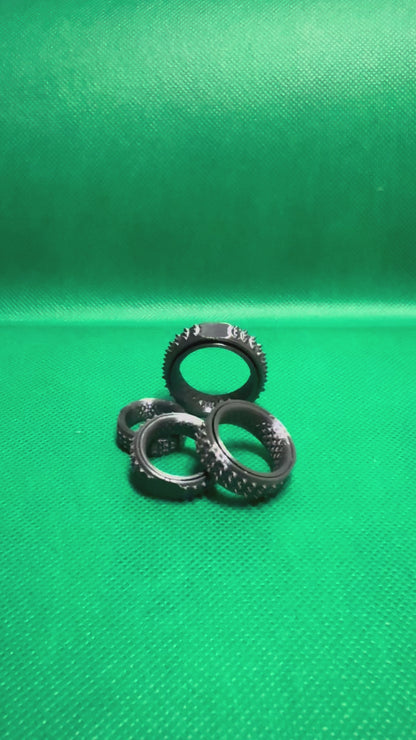 Fidget Ring mit Stacheln – Drehbarer Skill Ring aus 3D-Druck, taktiler Ring, sensorischer Schmuck